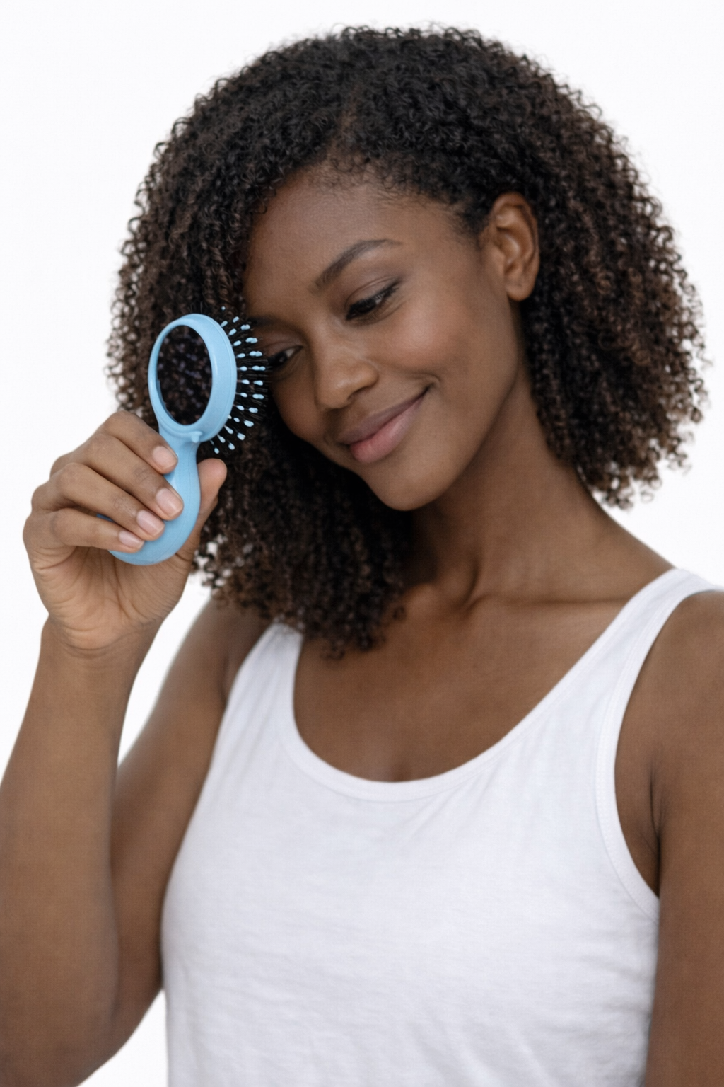 Mini miroir Brosse pliable Bleu - SBM by Maria – Image 2