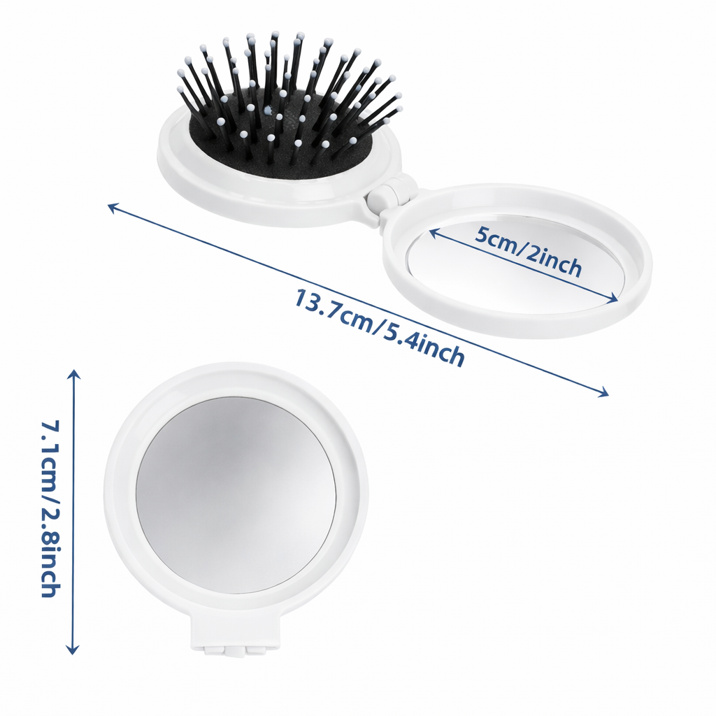Mini miroir brosse pliable Blanc -SBM by Maria – Image 4