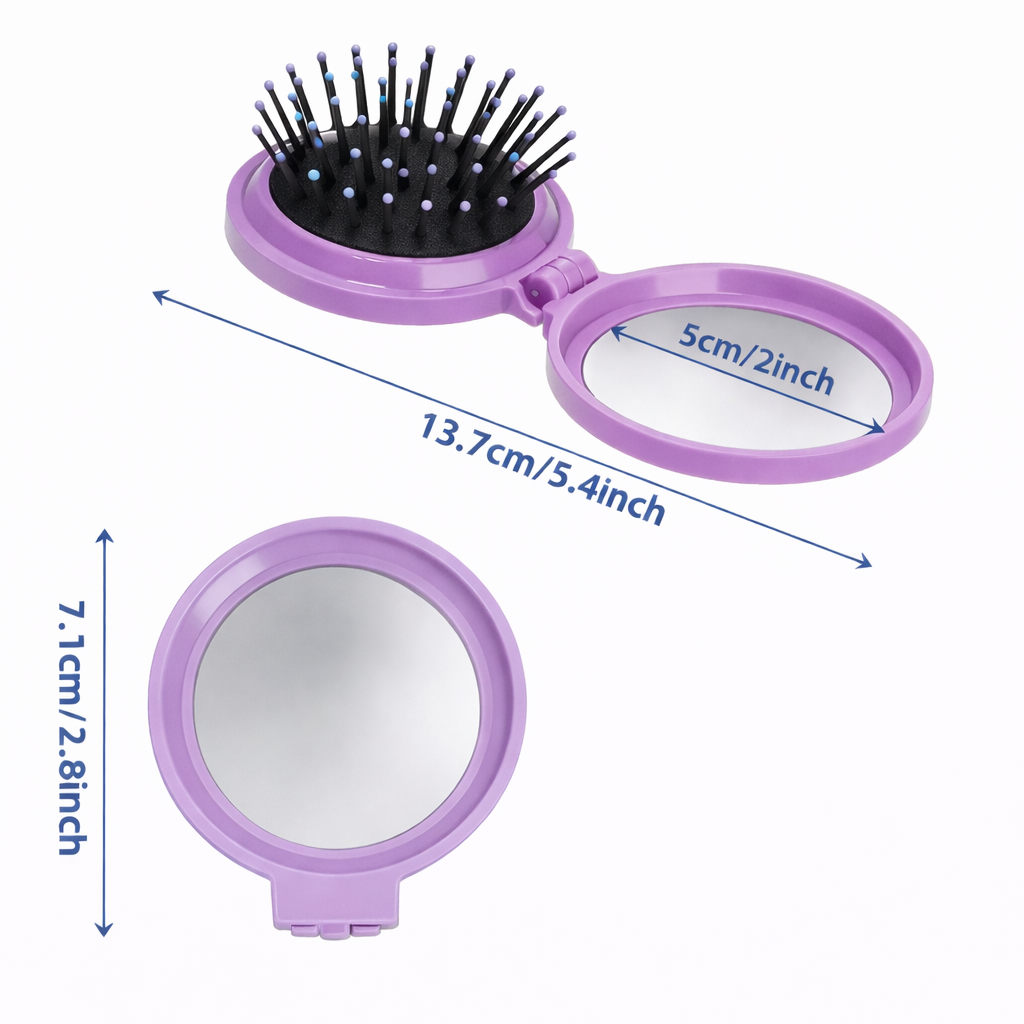 Mini Miroir Brosse Pliable Violet – SBM by Maria – Image 4
