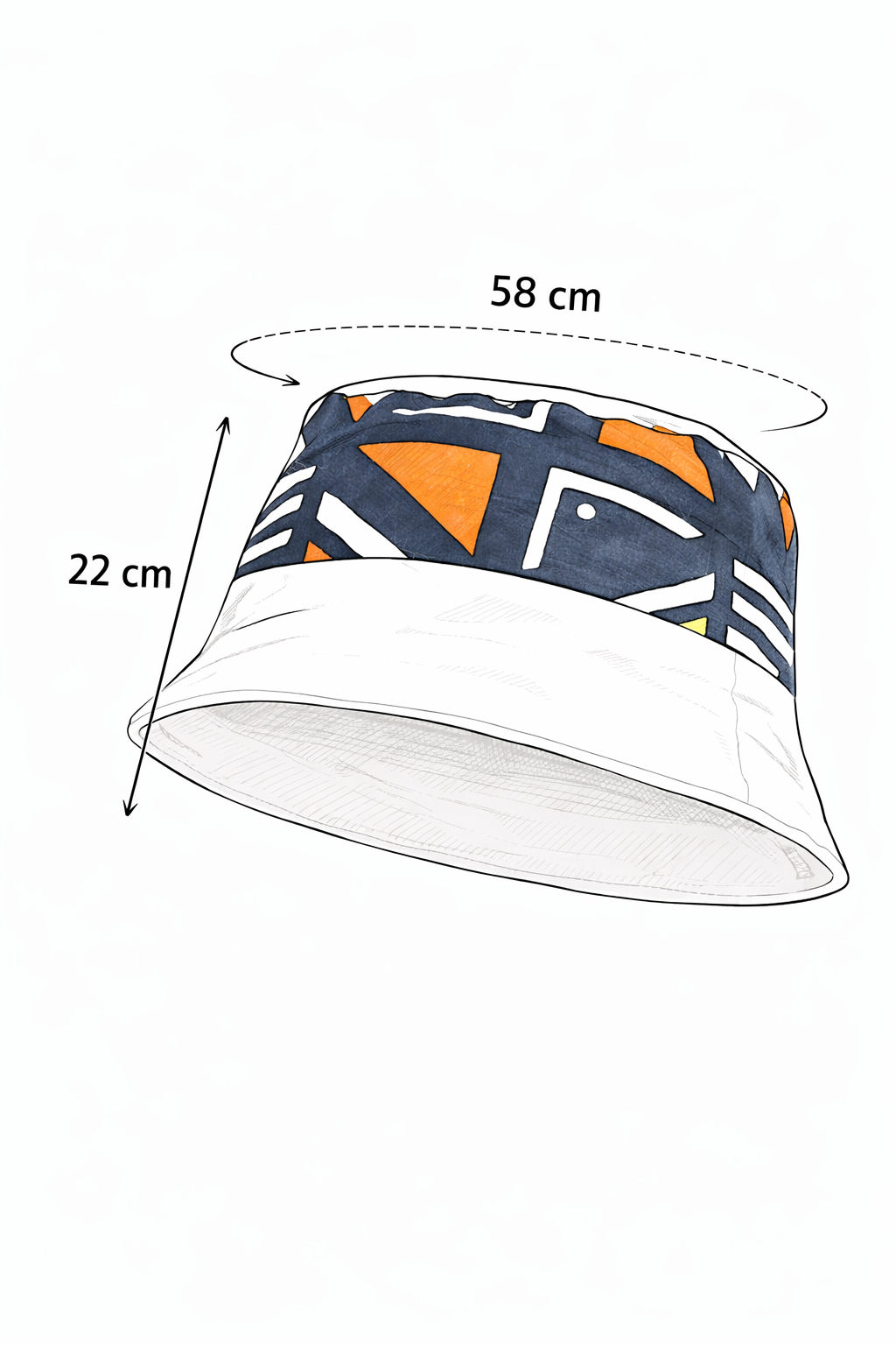 Chapeau bob en wax taille unique - – Image 4