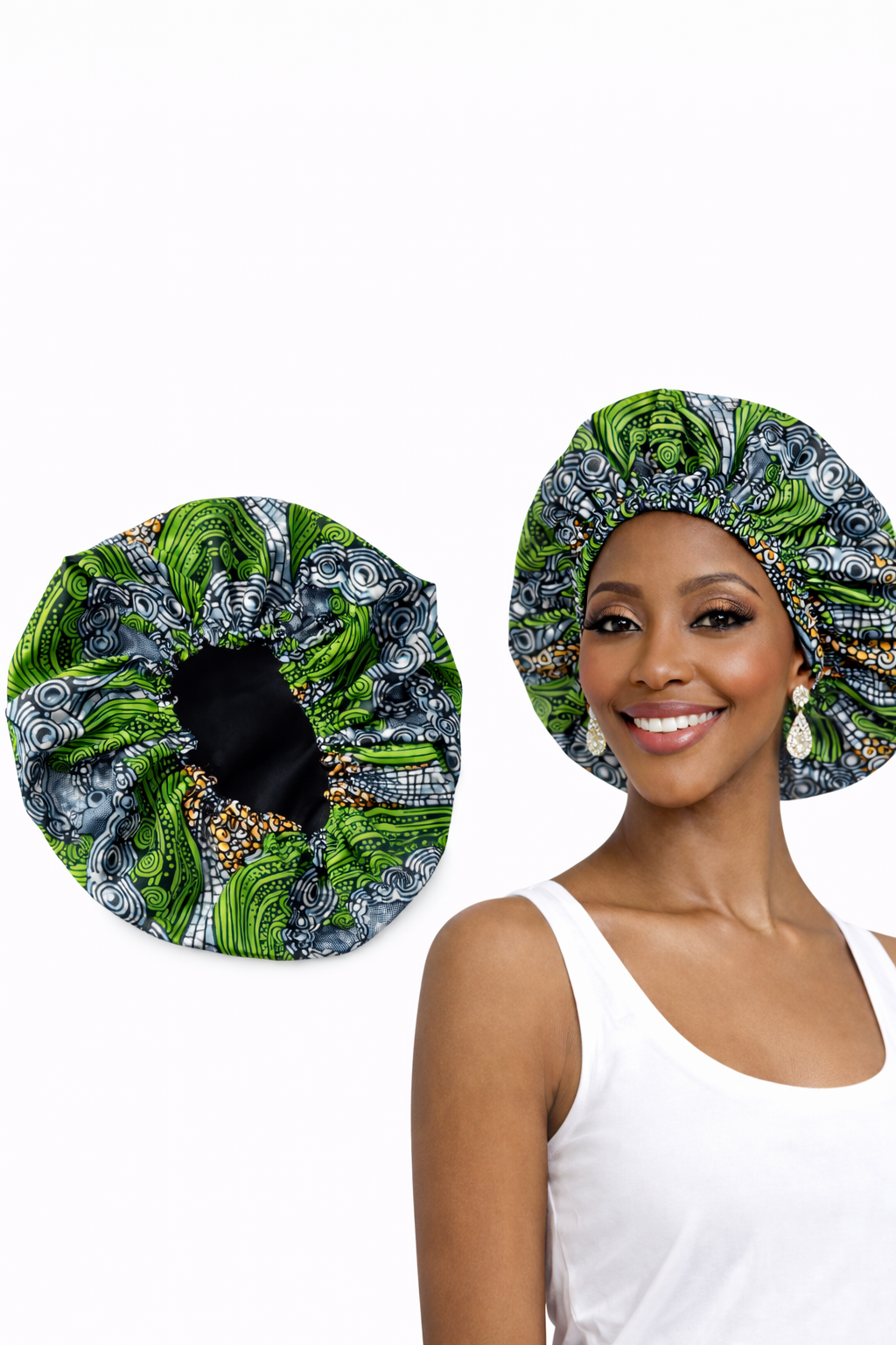 Bonnet de nuit en pagne - SBM by Maria