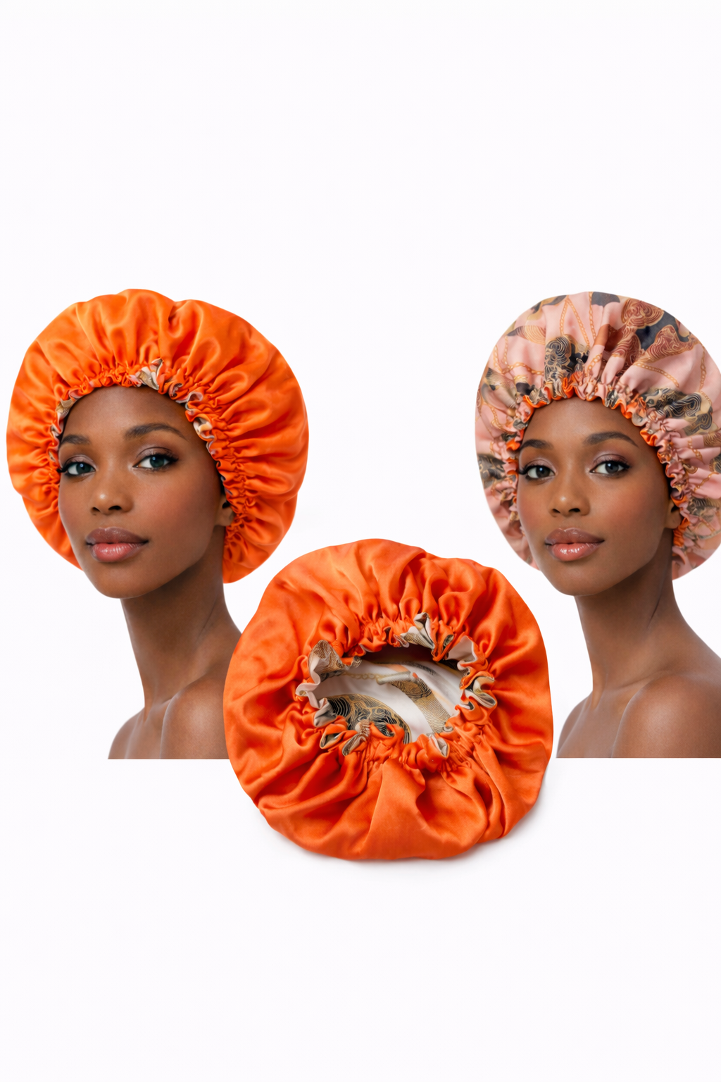 Bonnet de nuit réversible pour femme