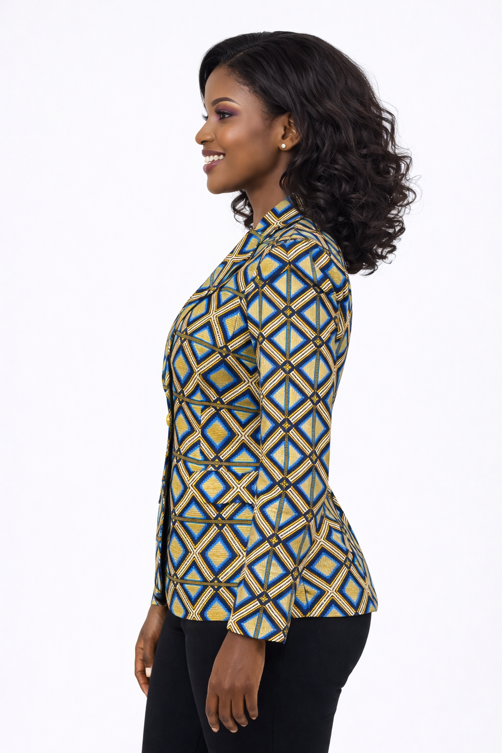 Veste femme tissu africain taille S – Image 2