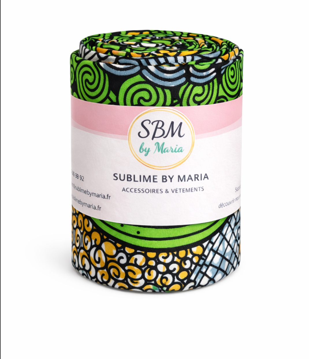 Bonnet foulard Wax avec élastique – Image 3