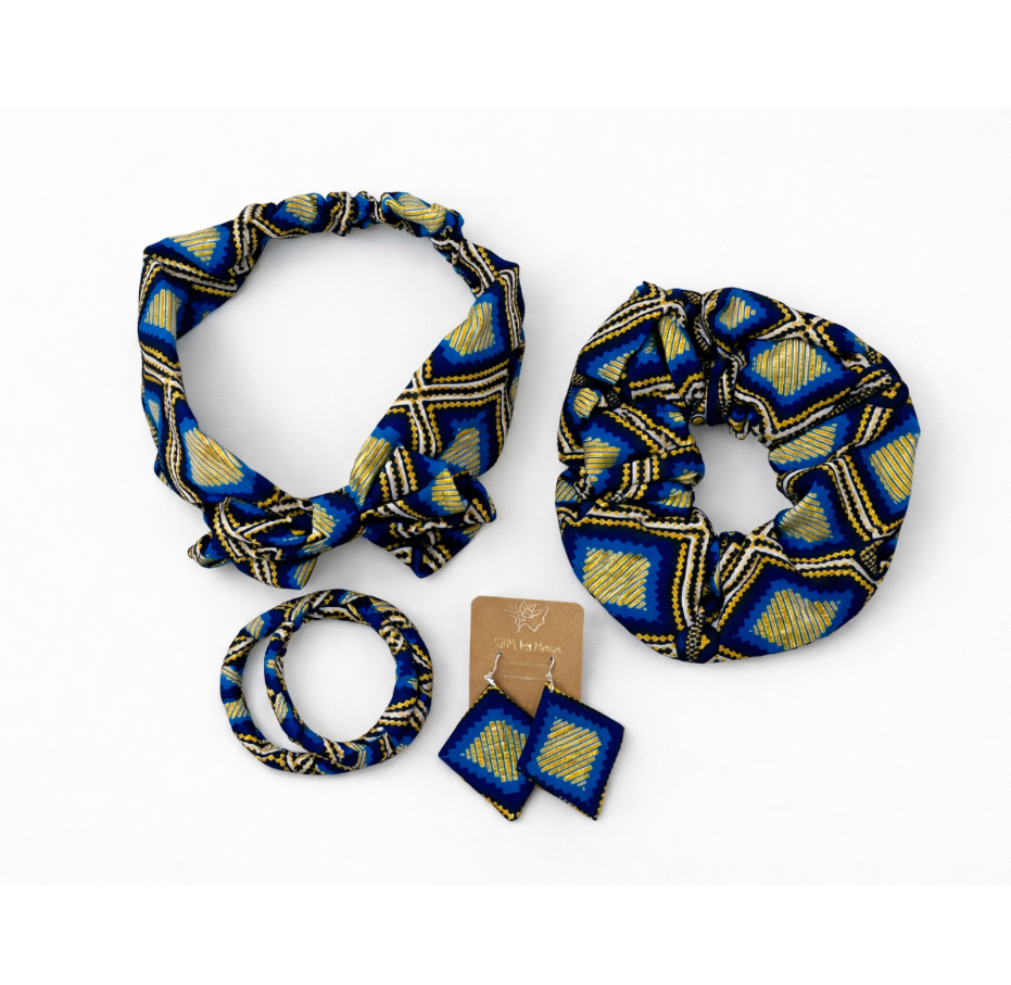 Parure cheveux et bijou en pagne – Image 2