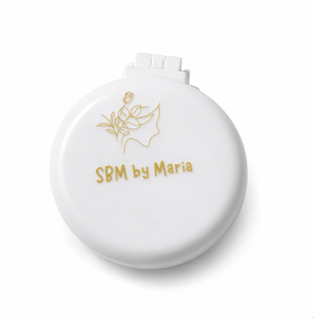 Mini miroir brosse pliable Blanc -SBM by Maria – Image 2