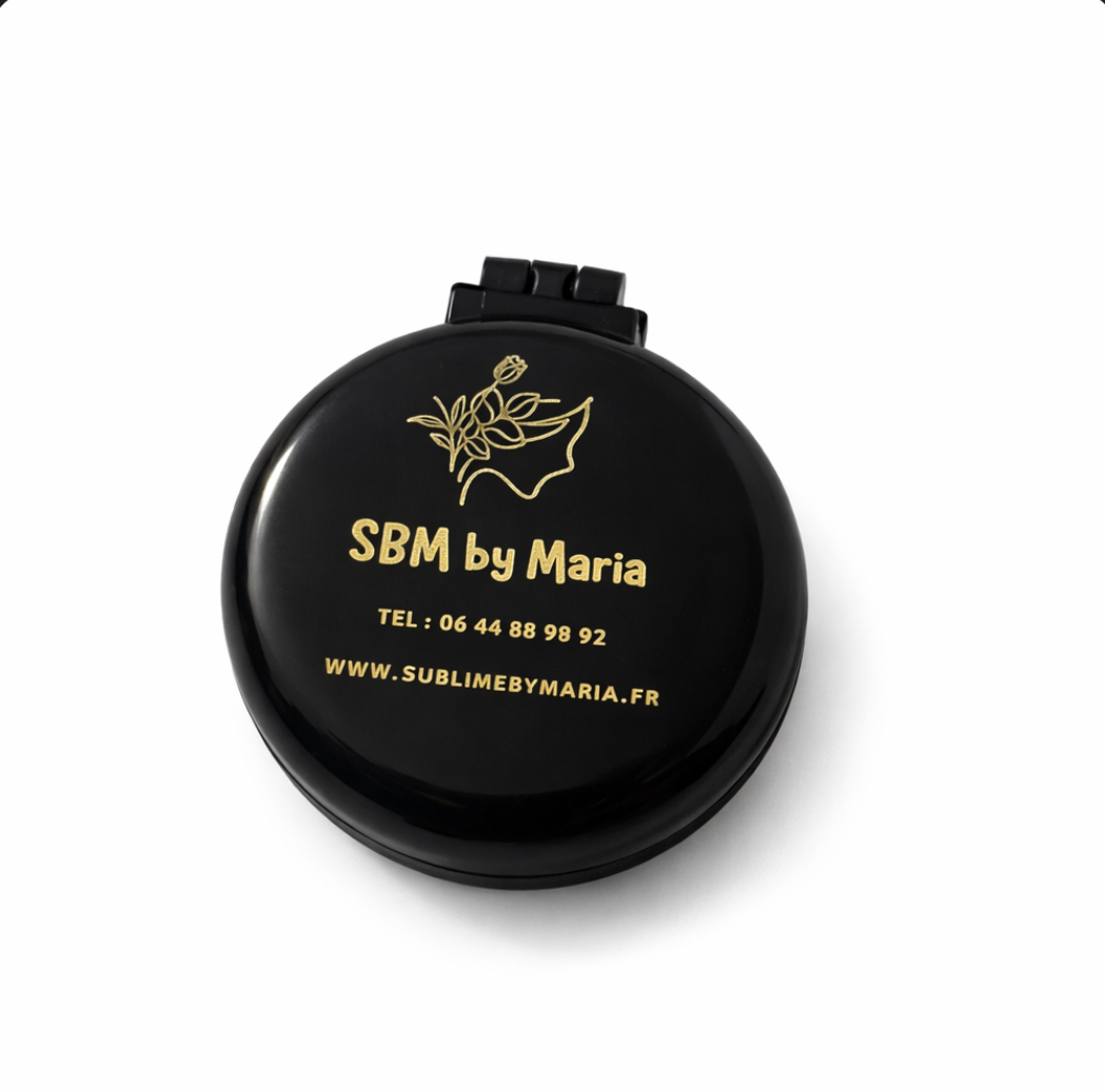 Mini miroir brosse pliable Noir - SBM by Maria – Image 2