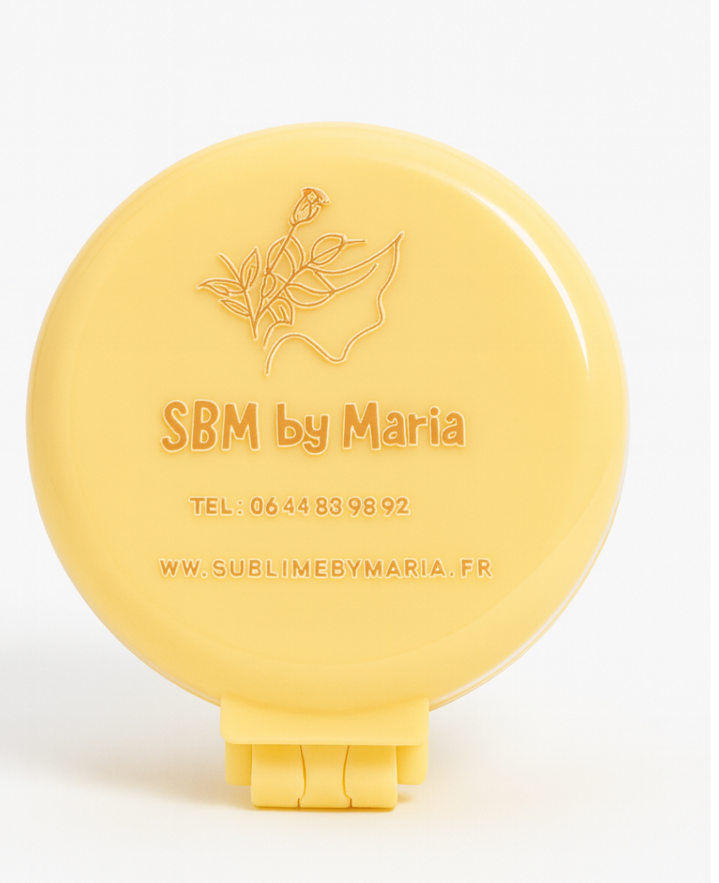 Mini miroir brosse pliable jaune -SBM by Maria – Image 3