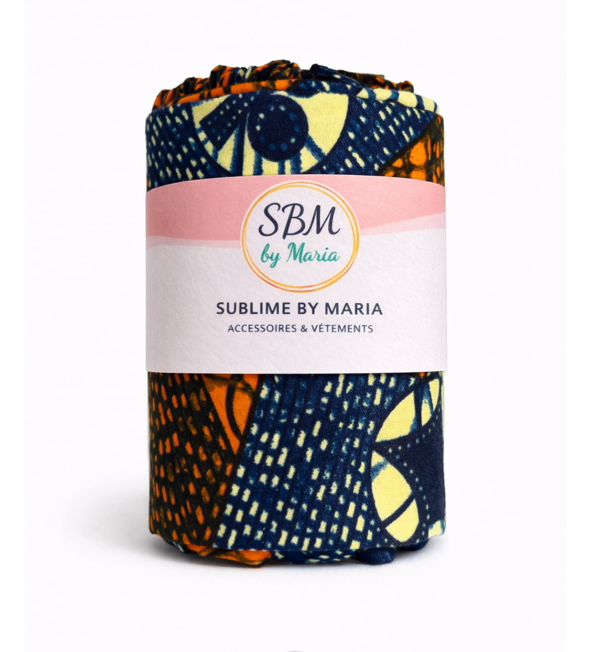 Bonnet foulard Wax avec élastique – Image 2