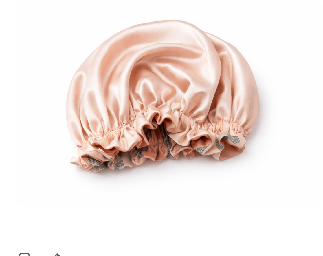 Bonnet de nuit réversible en tissu et satin – Image 4