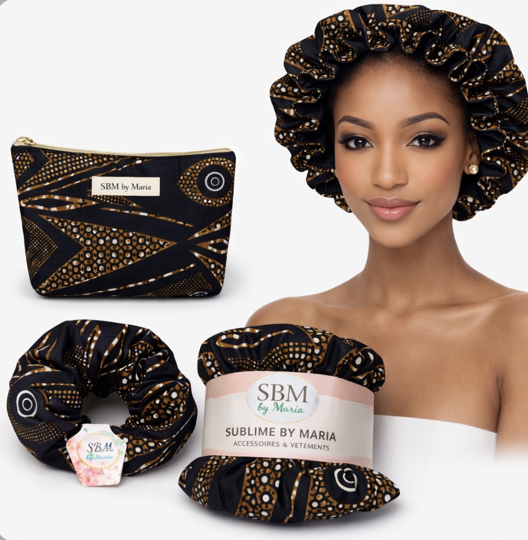 ensemble-kenza-bonnet-elastique-pochette-wax-noir-marron-caramel-sbm-by-maria-10
