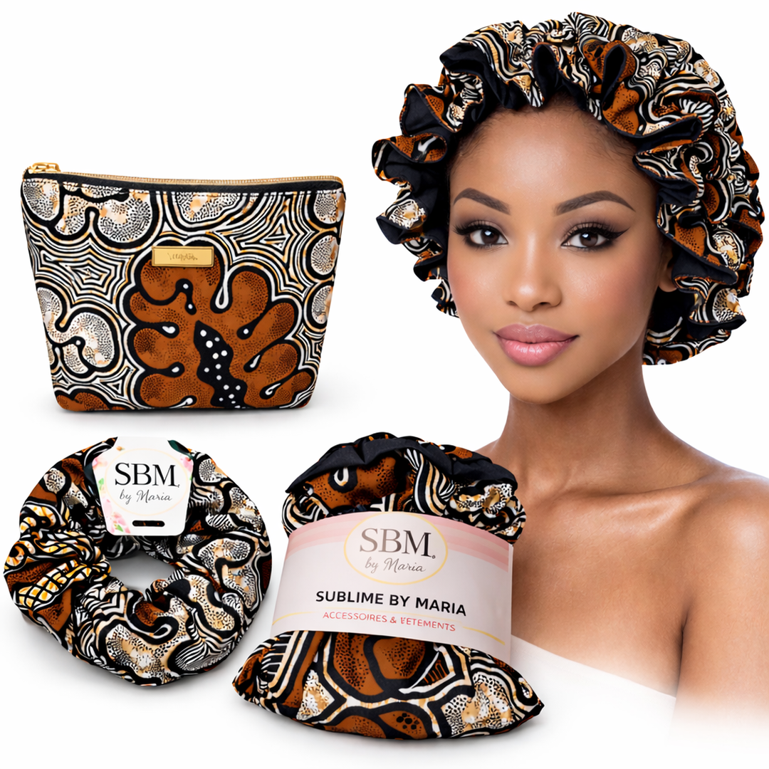 Bonnet foulard en wax -SBM by Maria Bonnet foulard en wax -Fait main