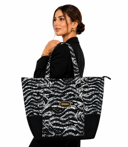 Sac cabas ZURI noir & blanc – SBM by Maria
