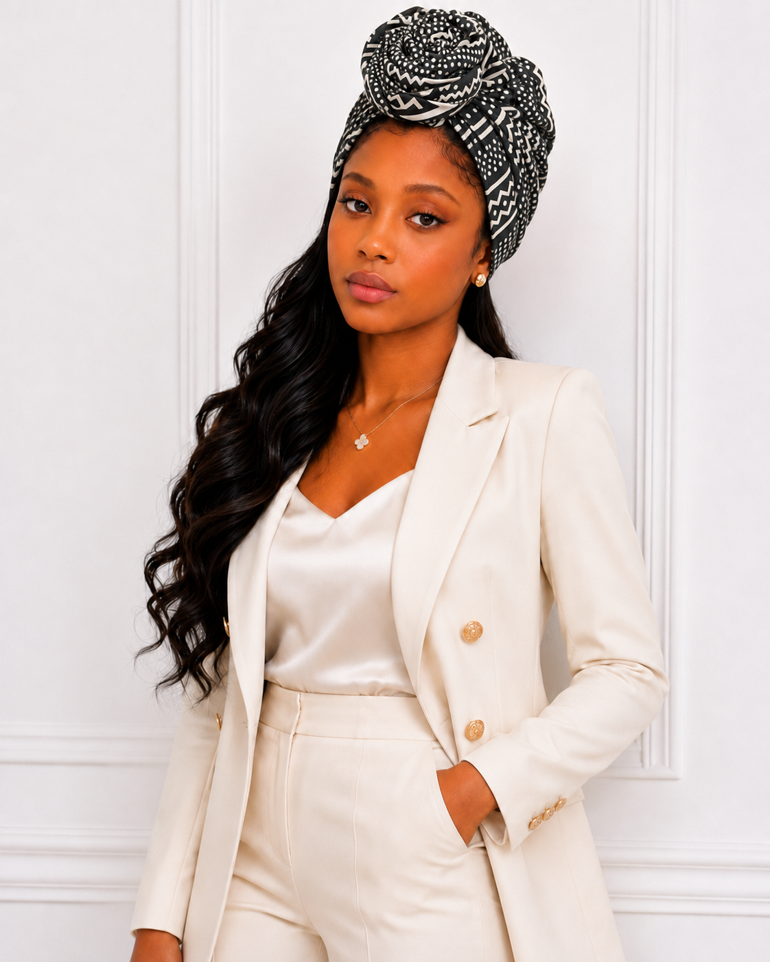 Turban Naya Wax 3 en 1 - Élégance, protection & confort – Image 7
